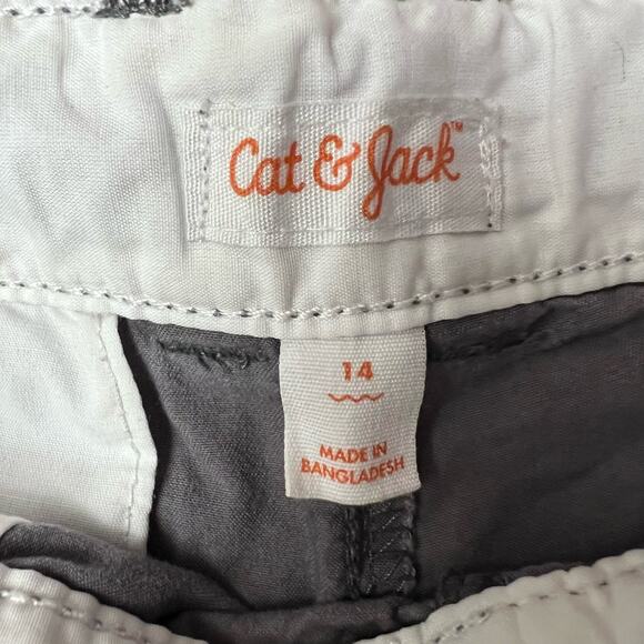 Cat & Jack Cargo Shorts Boys Youth Size 14 Grey - Picture 4 of 6